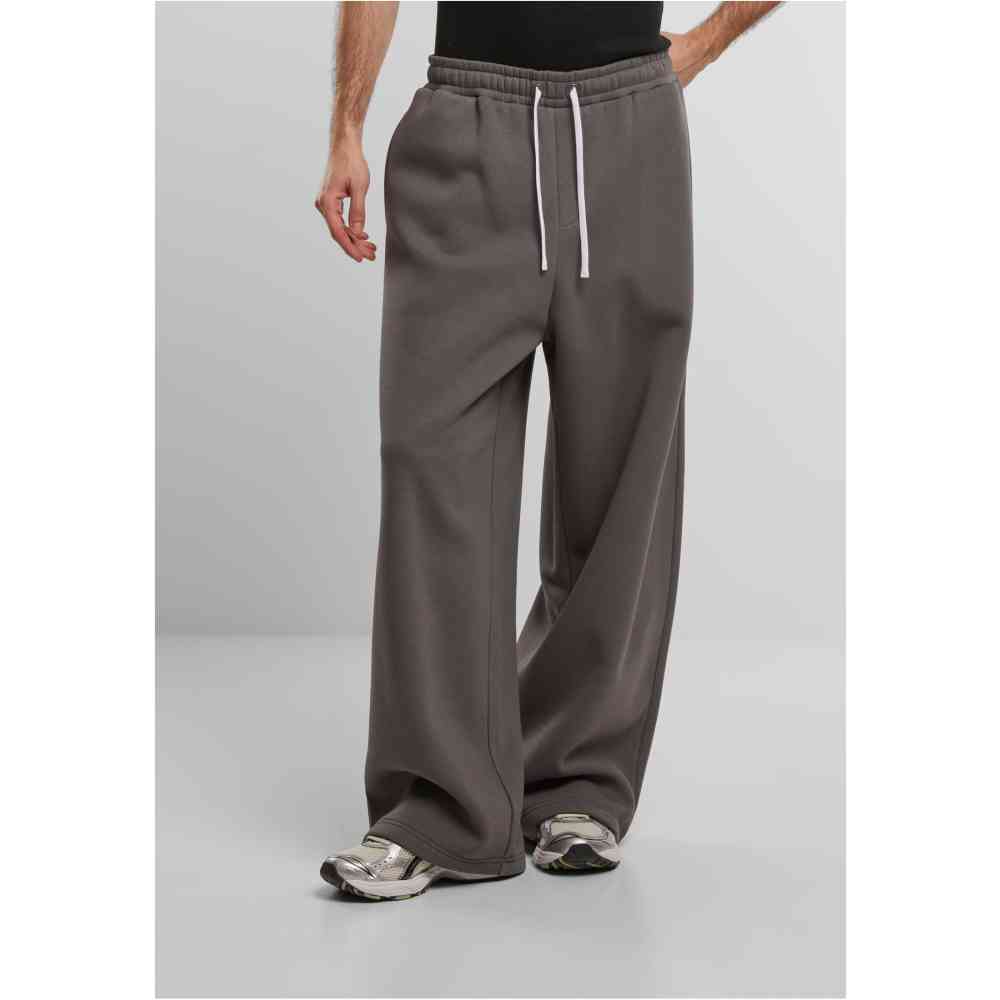 Urban Classics - Fluffy Wide Leg Jogginghosen fÃ¼r Herren - Grau